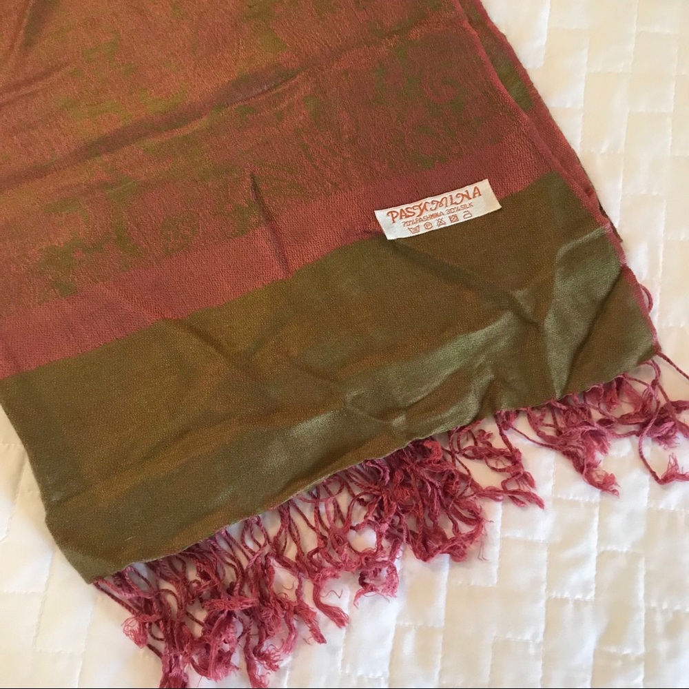 Olive & Pink Pashmina